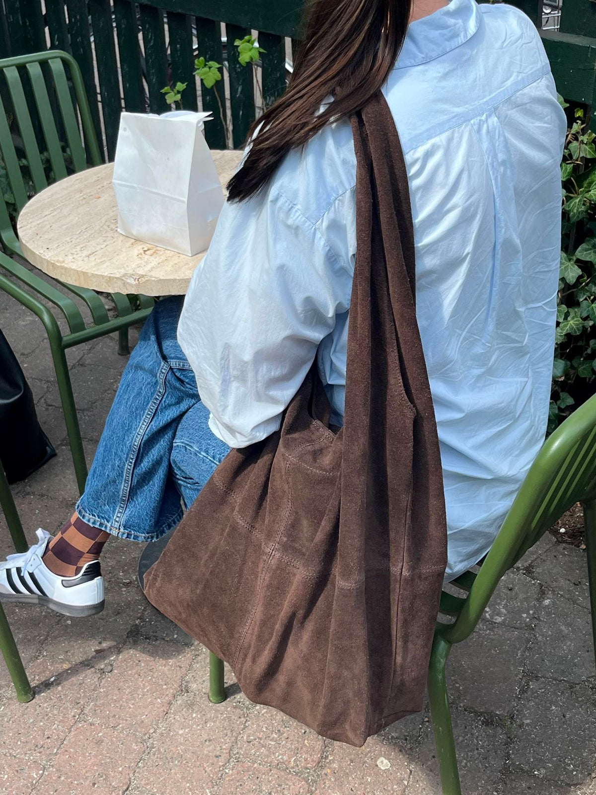 Suede Dalliea Shopper Bag - Dark Brown OneSize BeckSöndergaard.no