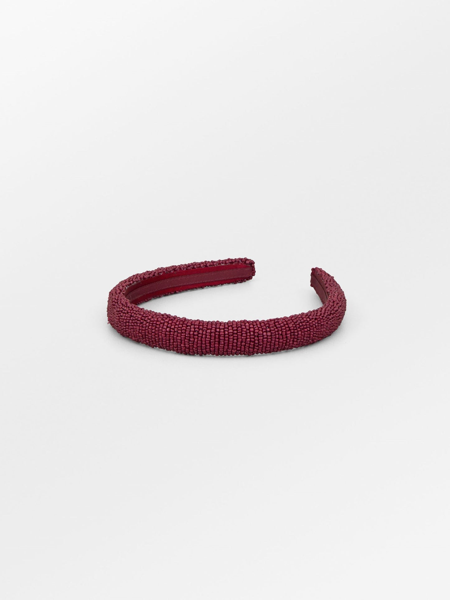 Becksöndergaard, Solid Slim Beaded Hairbrace - Tibetan Red, accessories, accessories, archive, archive, accessories, archive, noos, black week, black week, noos