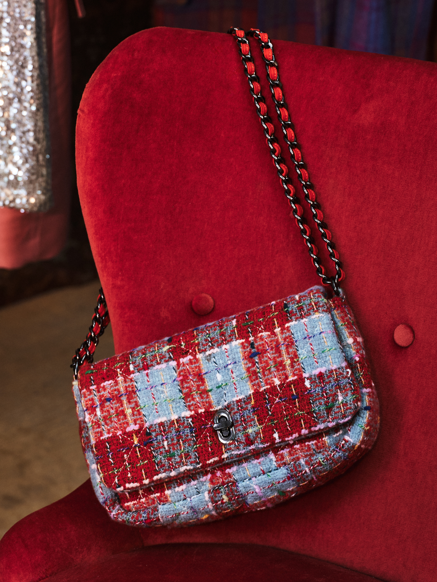 Becksöndergaard, Beau Checked Hollis Bag - Rooibos Orange, bags, bags, archive, bags, archive, mid season sale, mid season sale, bags, bags, black week, black week