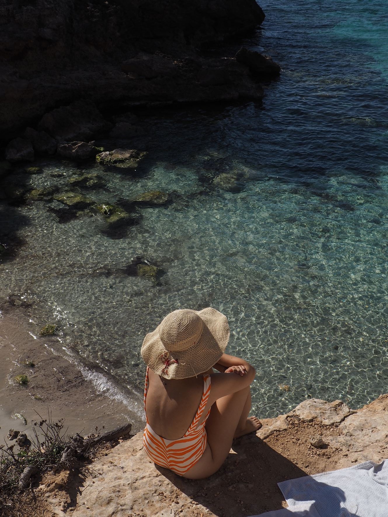 Becksöndergaard, Zecora Ella Swimsuit - Persimmon Orange, struct - slet produkter