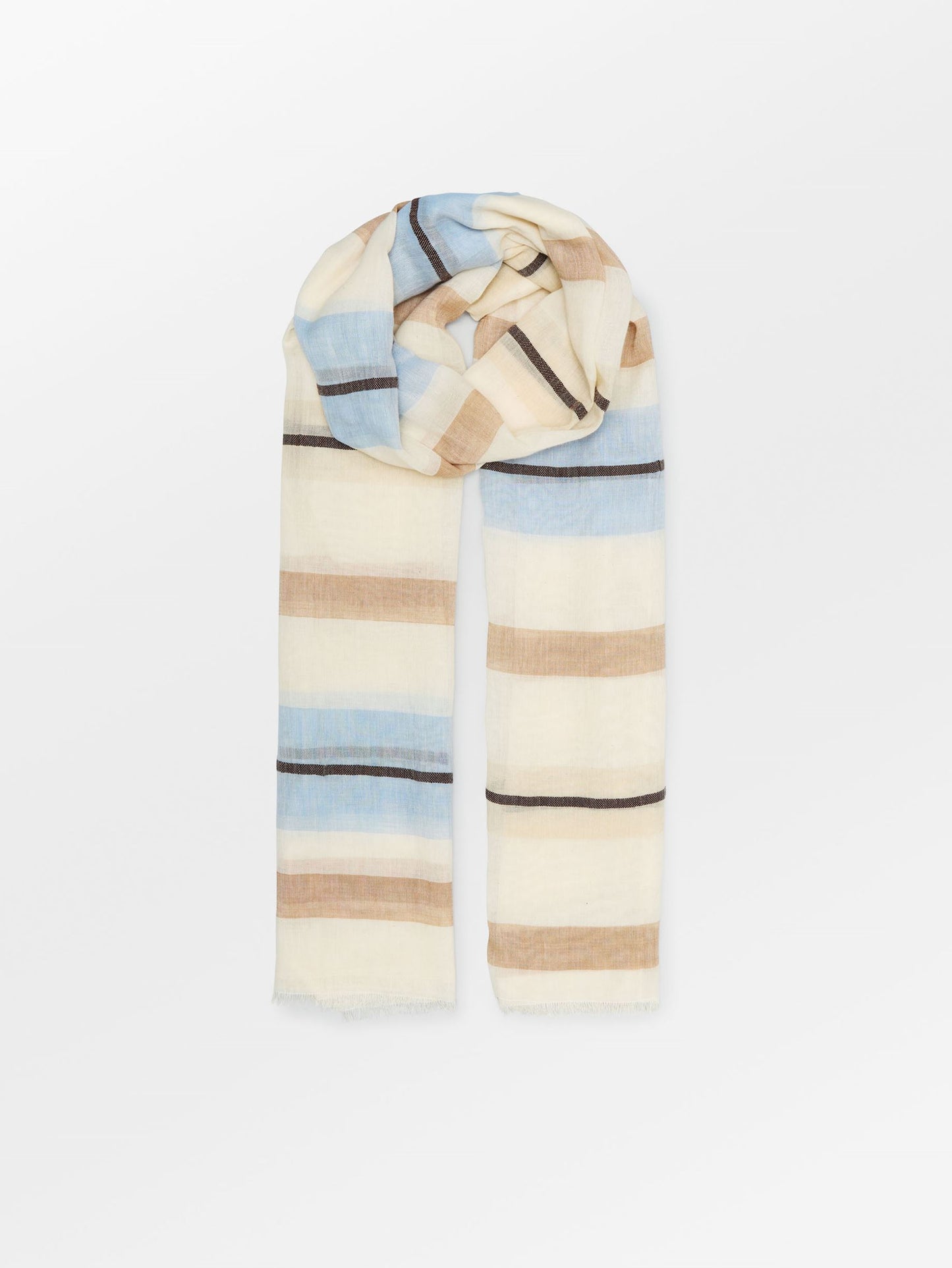 Becksöndergaard, Stripeana Cowea Scarf - Birch White, archive, archive, mid season sale, mid season sale