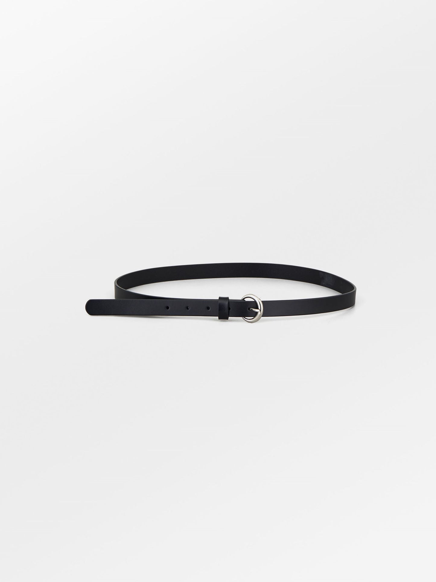 Solid Slim Belt - Black Clothing BeckSöndergaard.no