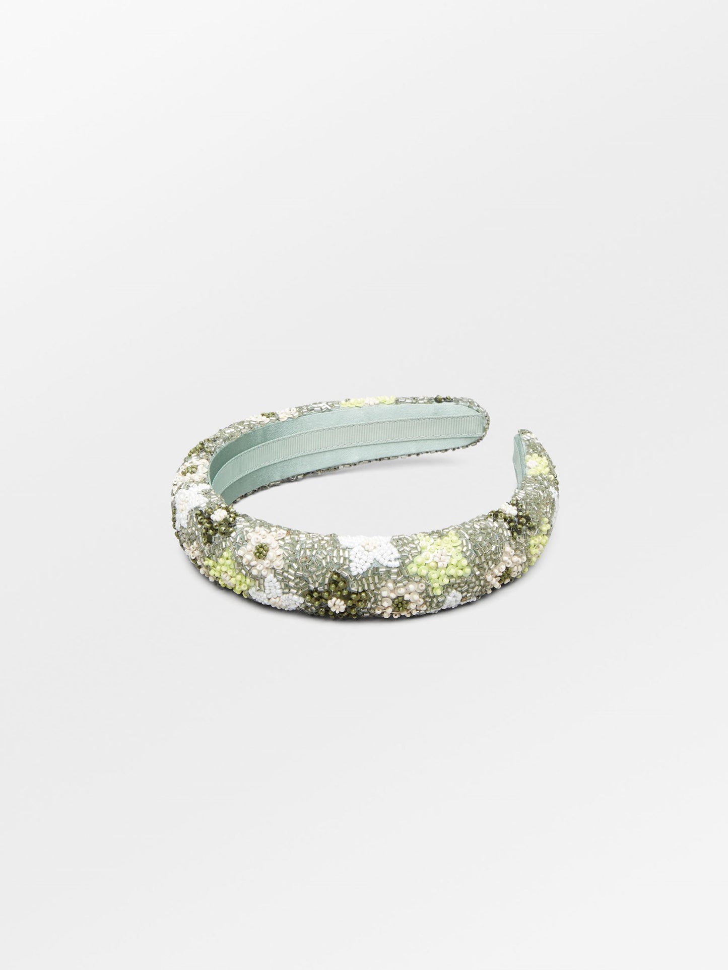 Becksöndergaard, Olina Wide Beaded Hairbrace - Sage Green, archive, archive, archive