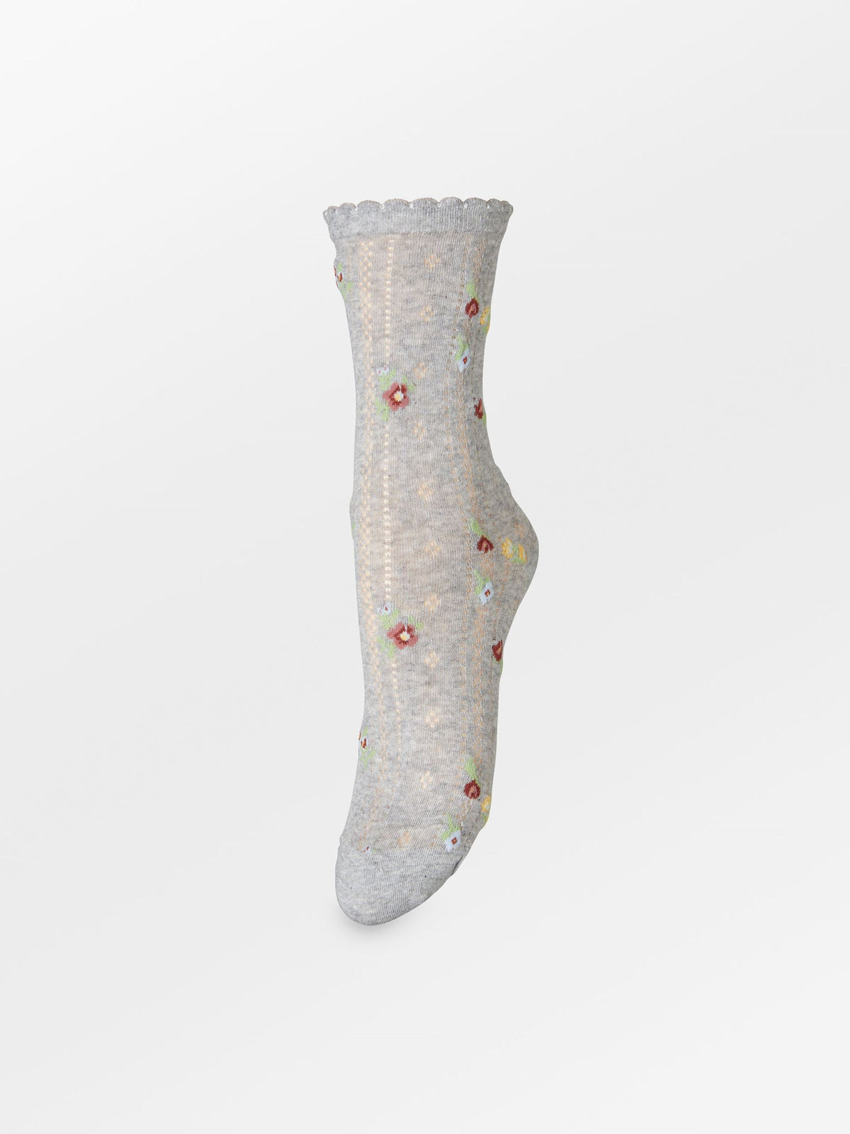 Becksöndergaard, Meadora Cotta Sock - Light Grey Melange, socks