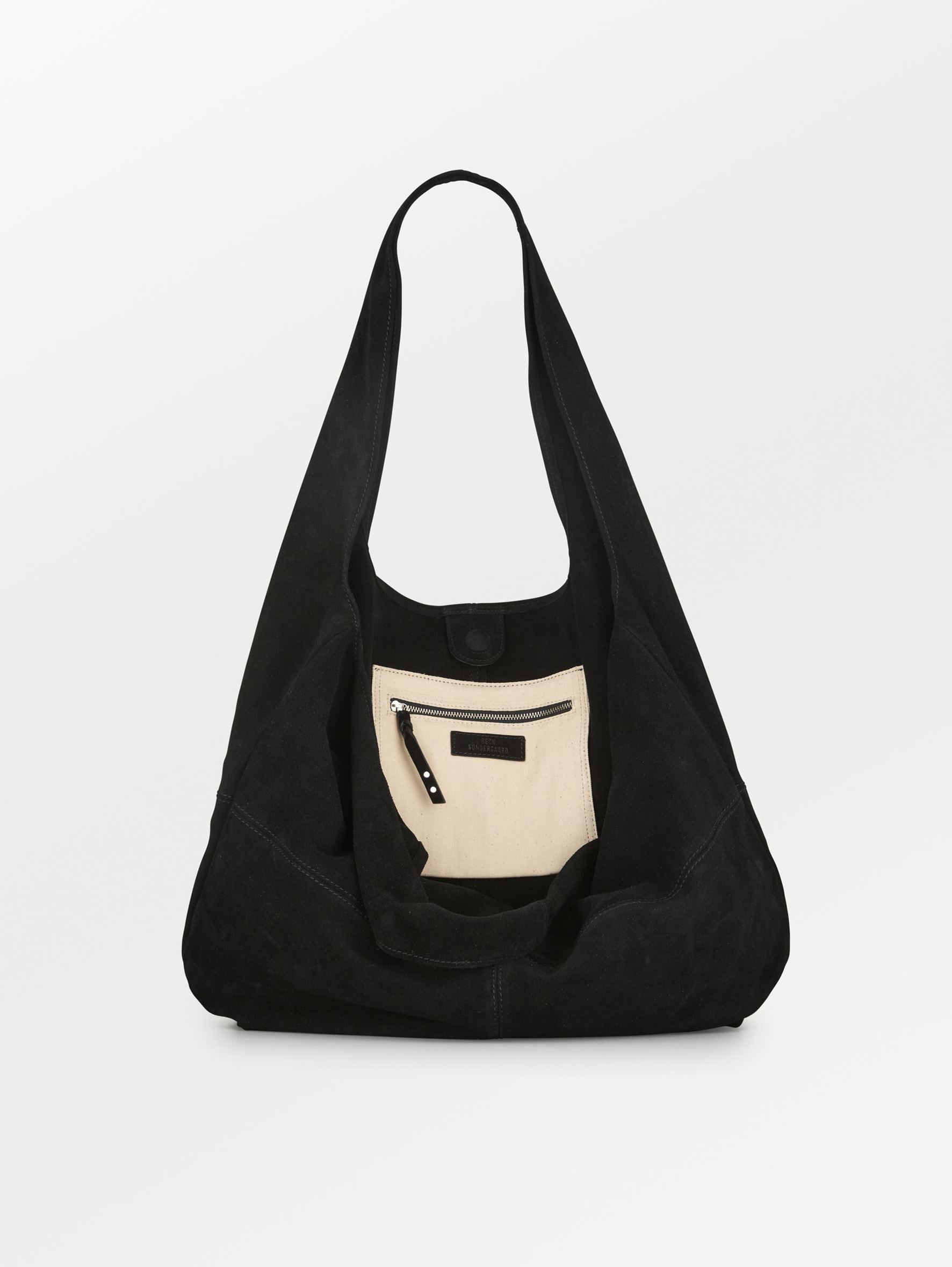 Suede Dalliea Shopper Bag - Black OneSize BeckSöndergaard.no