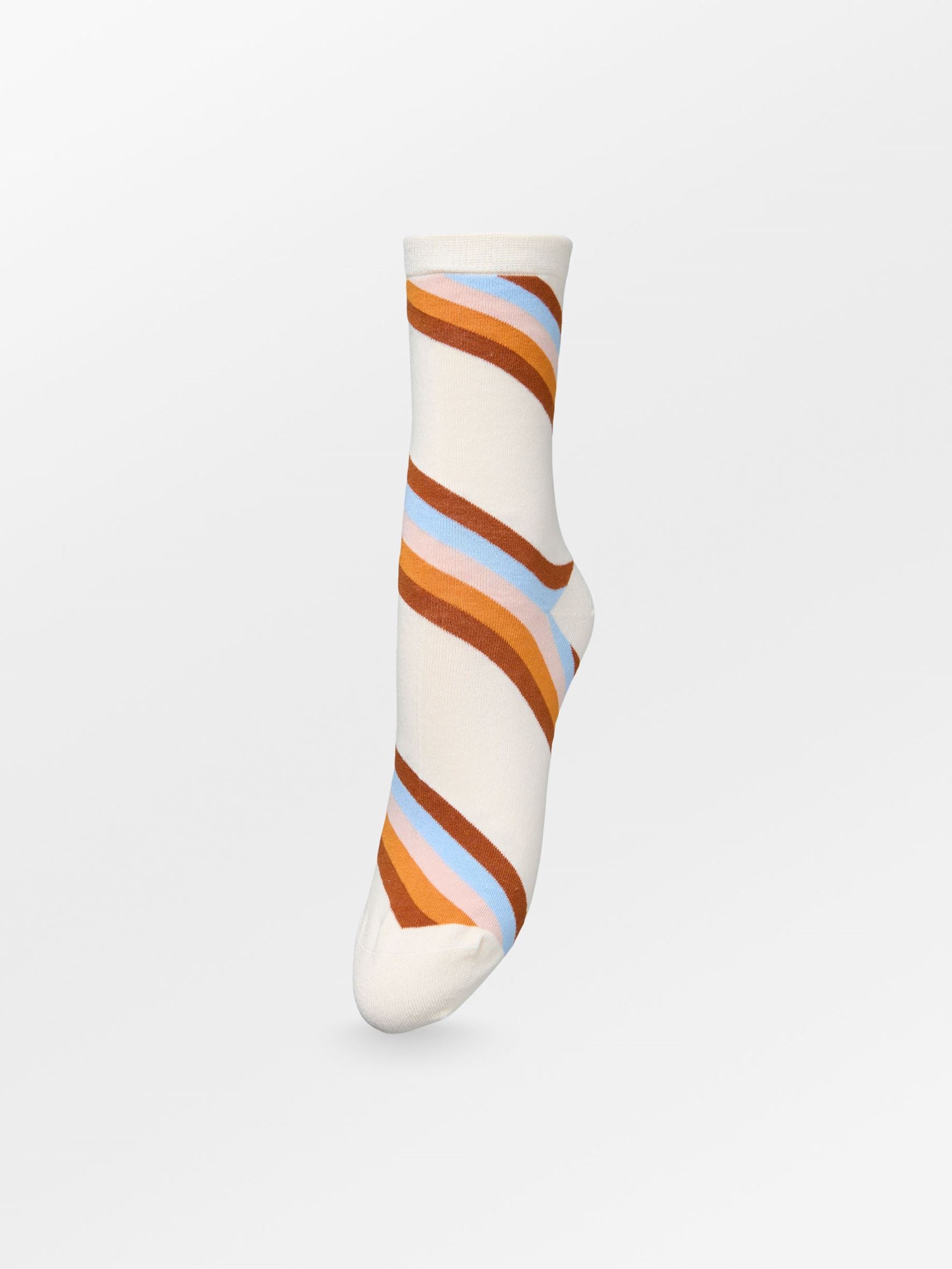 Oblique Striped Sock Socks BeckSöndergaard.no
