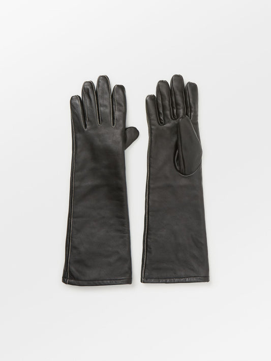 Long Smooth Leather Gloves Gloves BeckSöndergaard.no