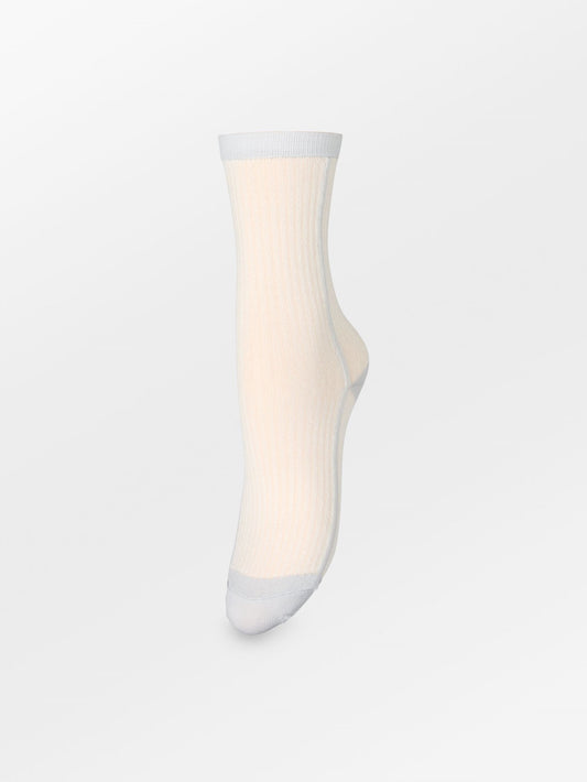 Becksöndergaard, Stripy Glitter Sock - Birch White, socks, mid season sale, mid season sale, socks, black week, black week