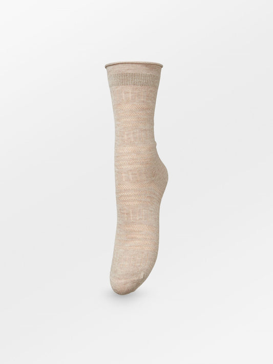 Lucretia Wola Sock - Dark Beige Melange Socks BeckSöndergaard.no
