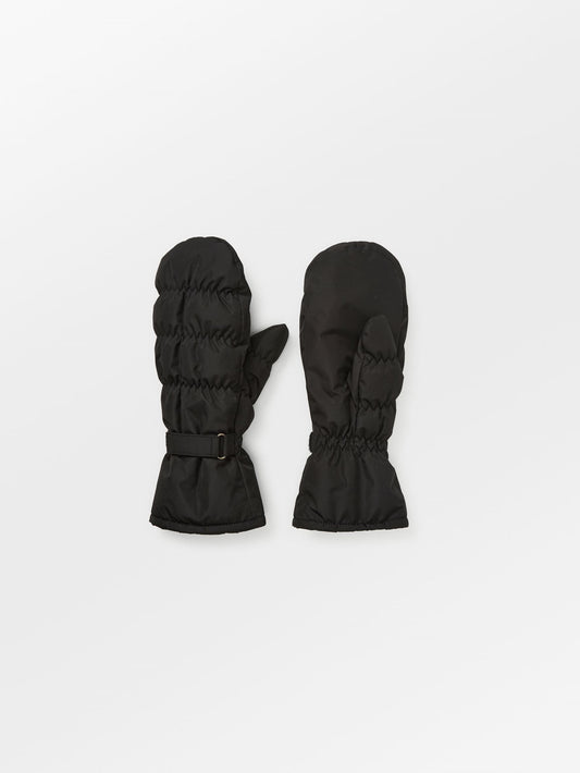 Becksöndergaard, Padded Nylona Mitten - Black, accessories, accessories, archive, archive, winter accessories, archive, winter accessories, black week, black week