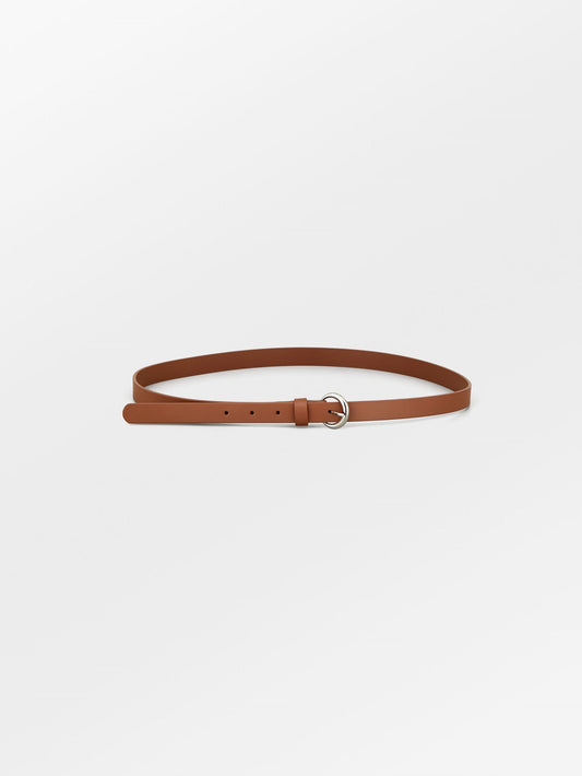 Solid Slim Belt - Mocha Brown Clothing BeckSöndergaard.no