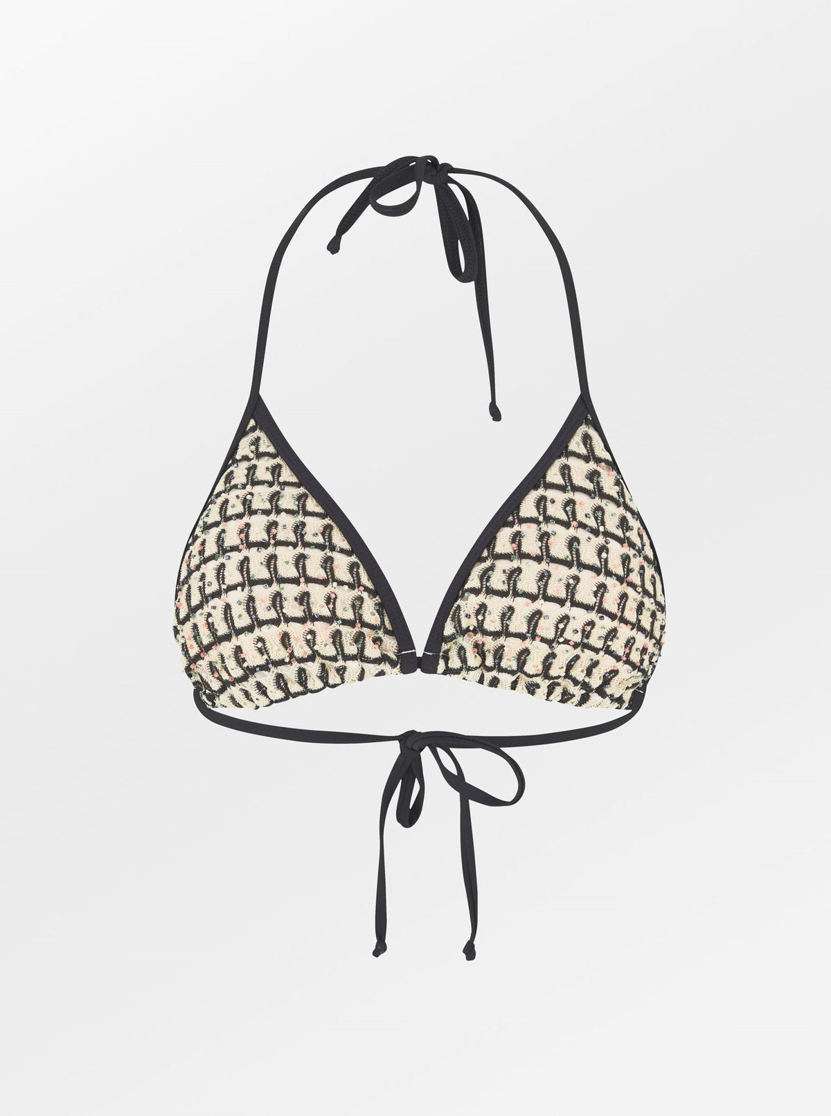 Becksöndergaard, Beaded Luma Bel Bikini Top - Buttercream White, clothing