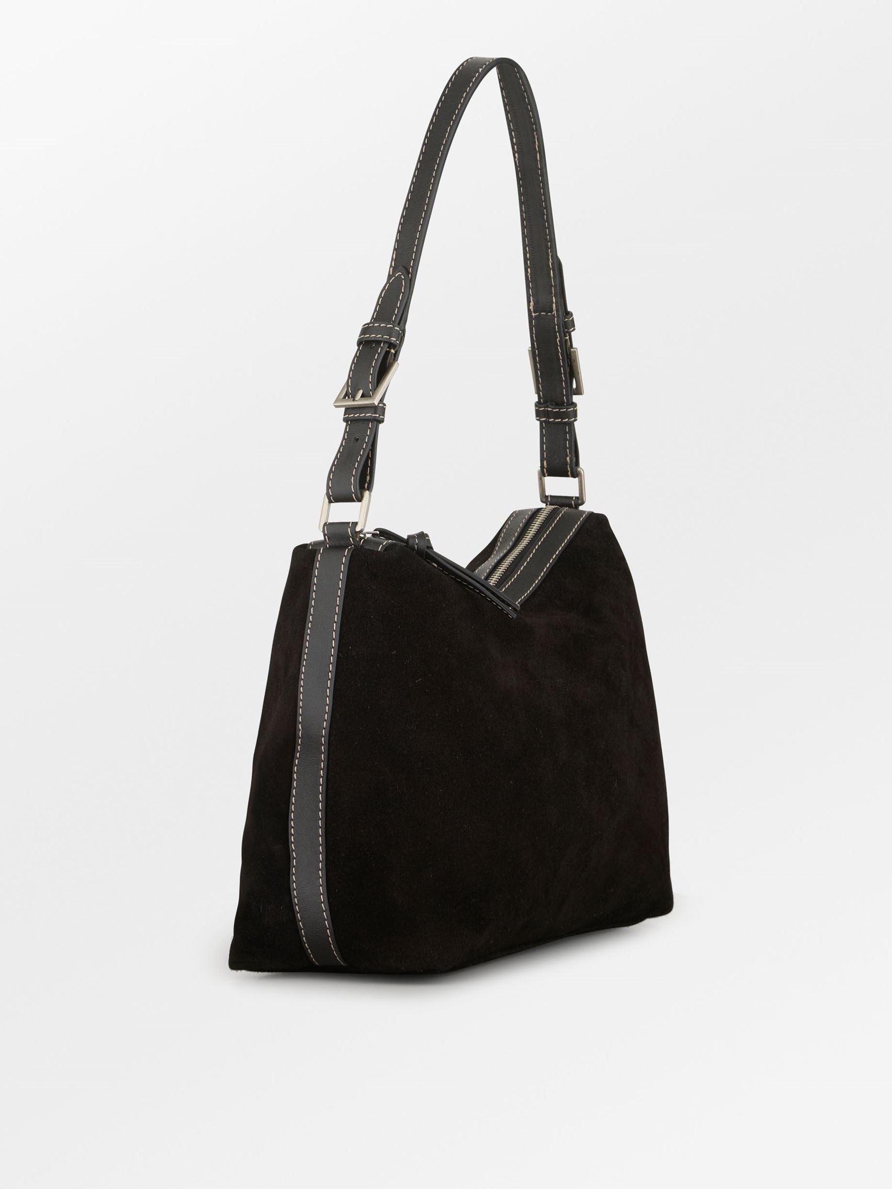 Becksöndergaard, Suede Ginni M Bag - Black, bags, bags, bags, bags, bags