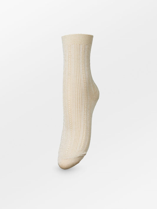 Glitter Drake Sock - Beige Socks BeckSöndergaard.no