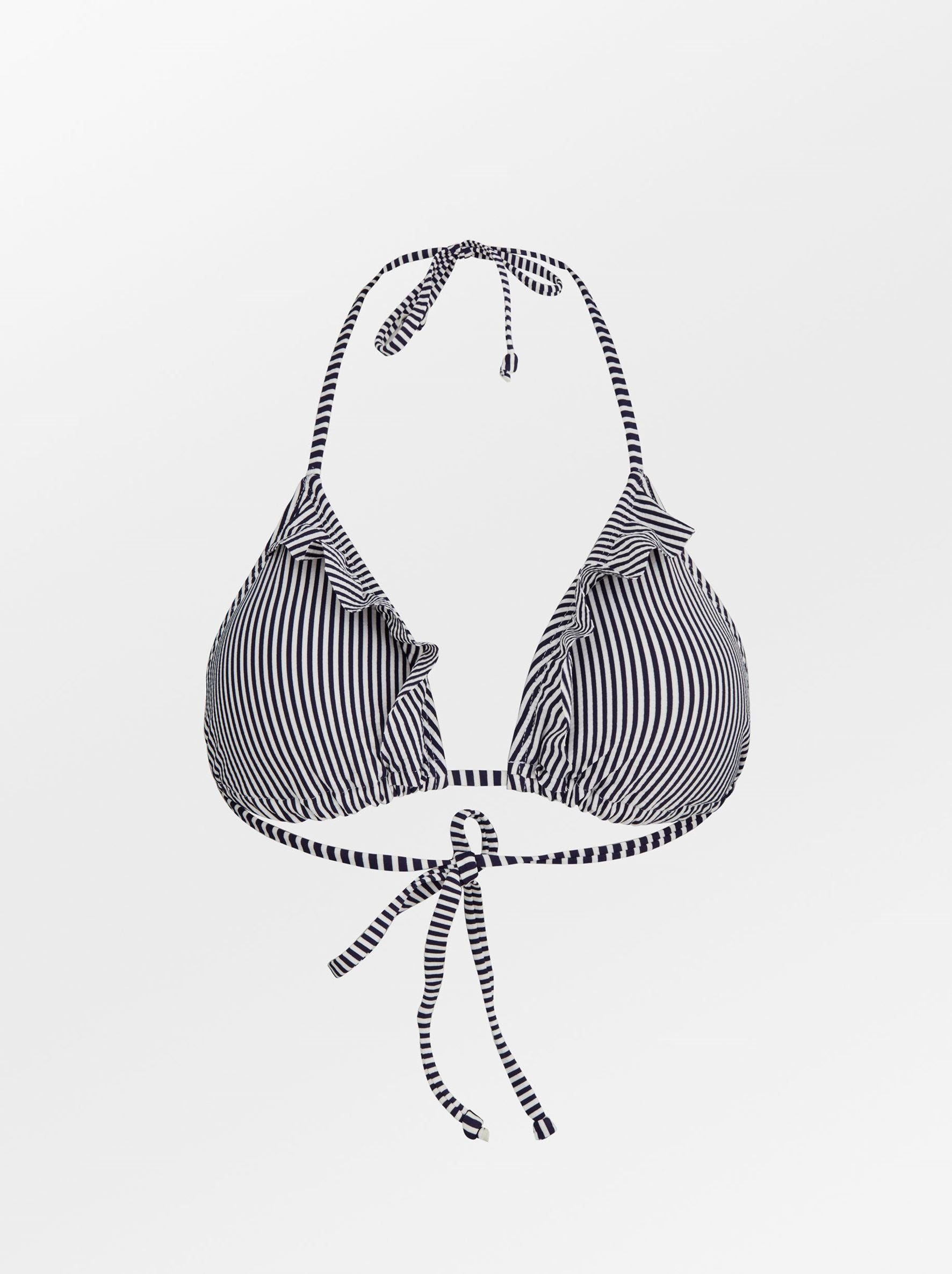 Striba Bel Frill Bikini Top - Maritime Blue Clothing BeckSöndergaard.no