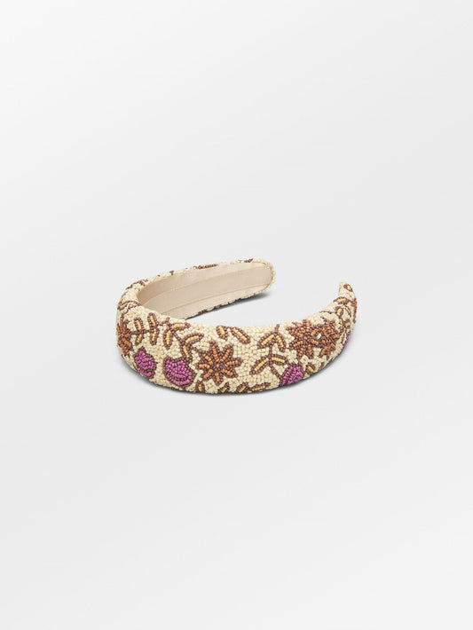 Becksöndergaard, Florisima Wide Beaded Hairbrace - Melon Yellow, archive, archive