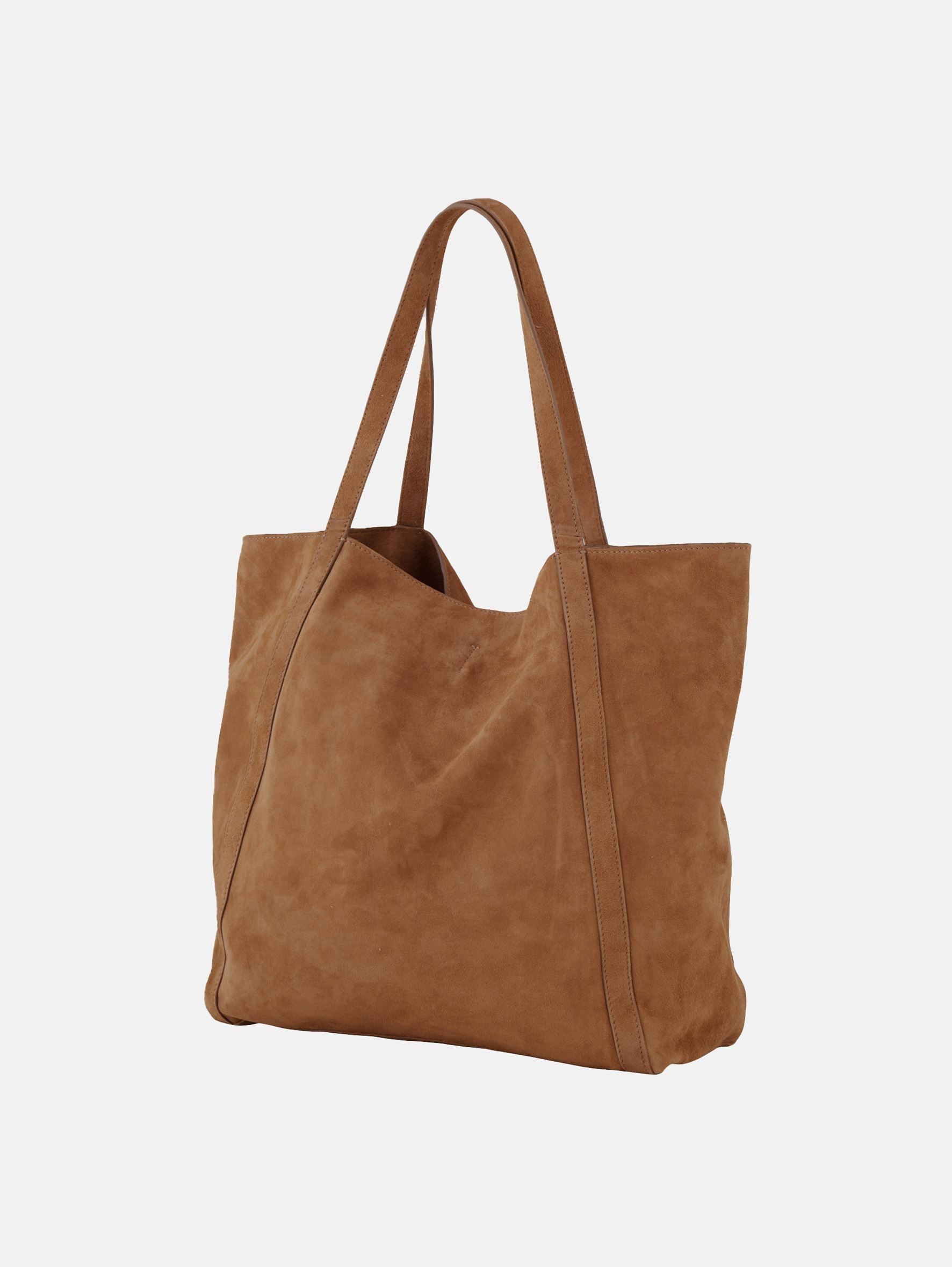 Suede Eden Shopper Bag - Brown OneSize BeckSöndergaard.no