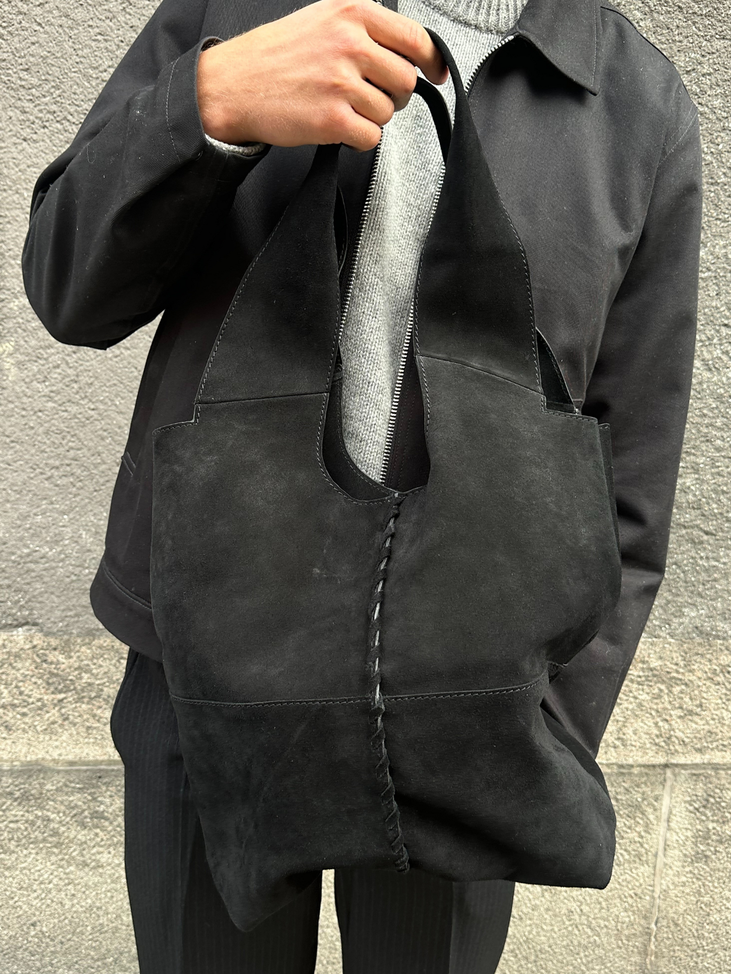 Suede Demi Bag - Black OneSize BeckSöndergaard.no