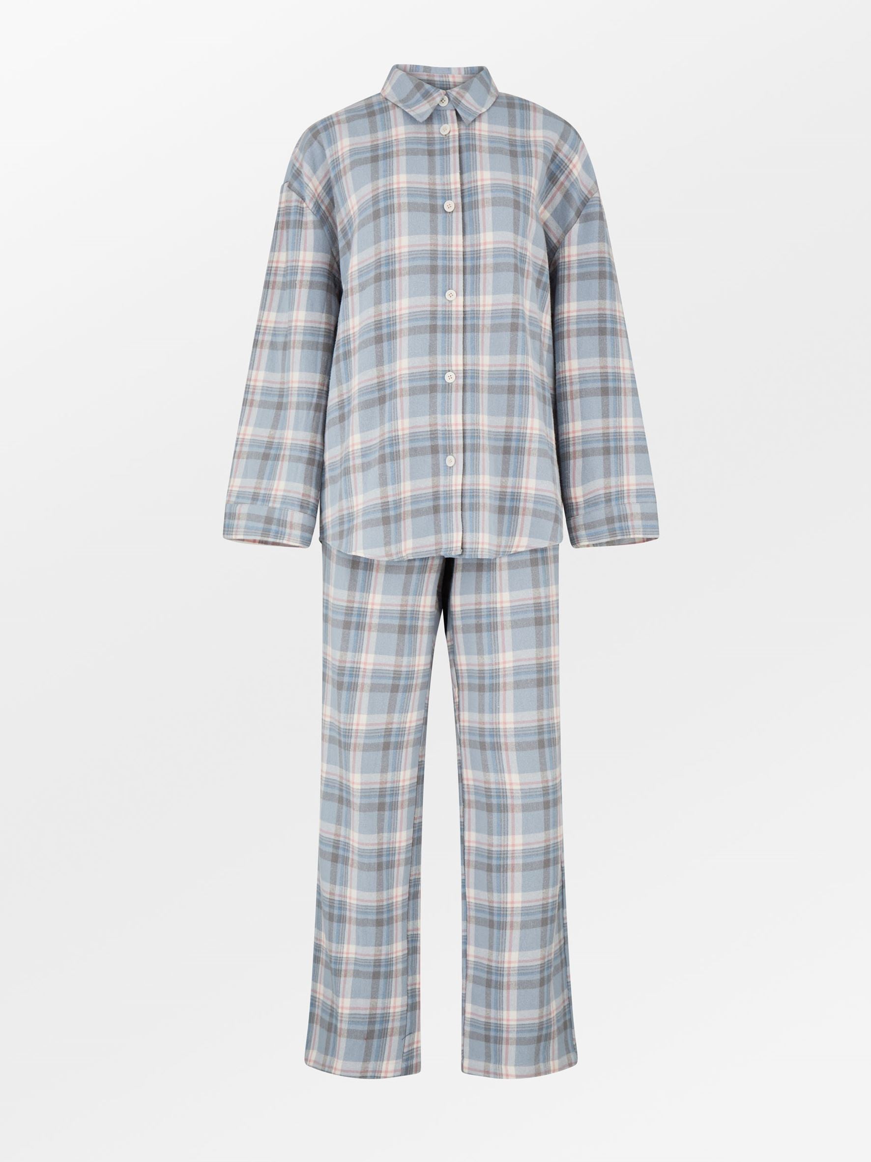 Becksöndergaard, Flannel Pyjamas Set - Dusty Blue, homewear, homewear, gifts, gifts, gifts, gifts, gifts, black week, black week