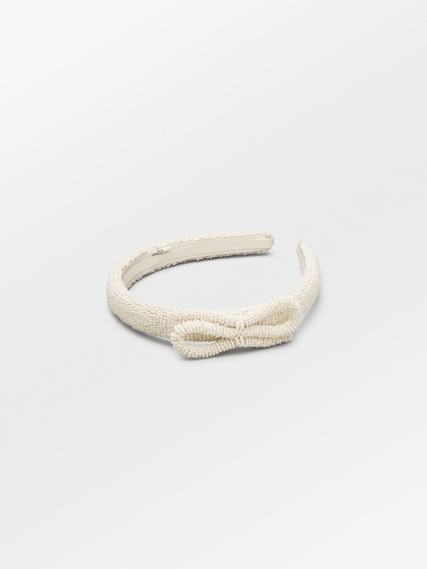 Becksöndergaard, Bow Slim Beaded Hairbrace - Off White, archive, archive