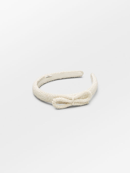 Becksöndergaard, Bow Slim Beaded Hairbrace - Off White, archive, archive