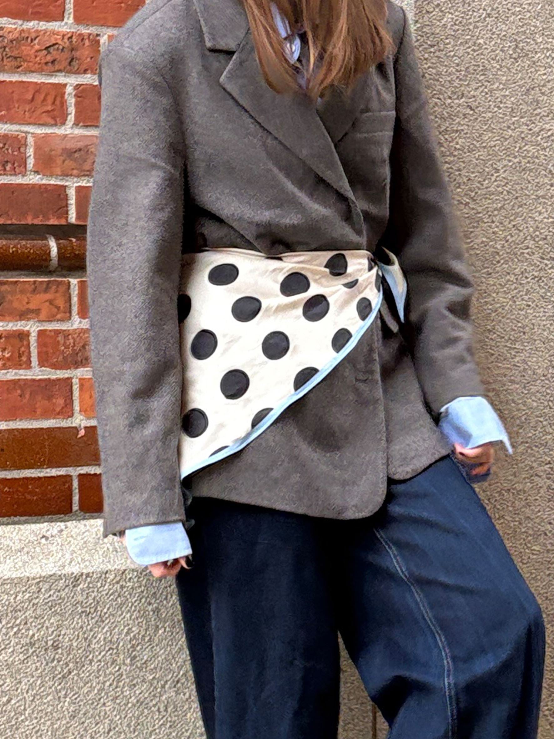 Maxi Polka Triangle Sia Scarf OneSize BeckSöndergaard.no