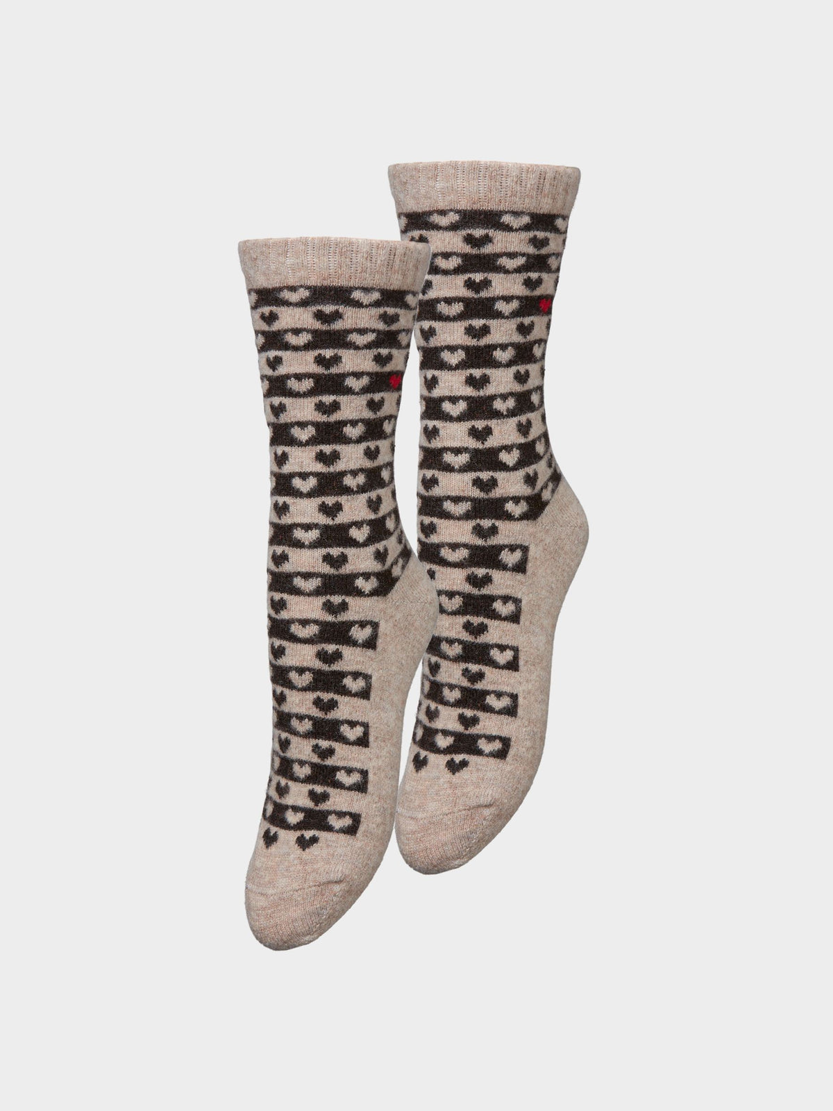Heart Wola Sock 2 Pack OneSize BeckSöndergaard.no