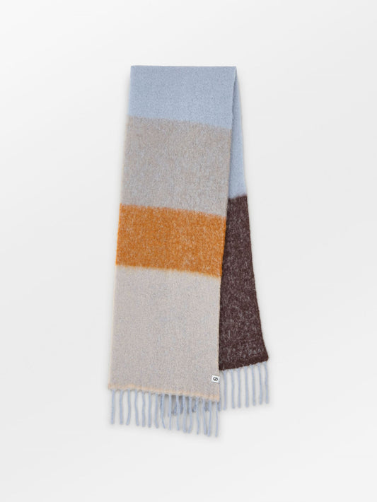 Becksöndergaard, Striped Anilopa Scarf - Tomato Orange, scarves, archive, scarves, archive, scarves, black week, black week