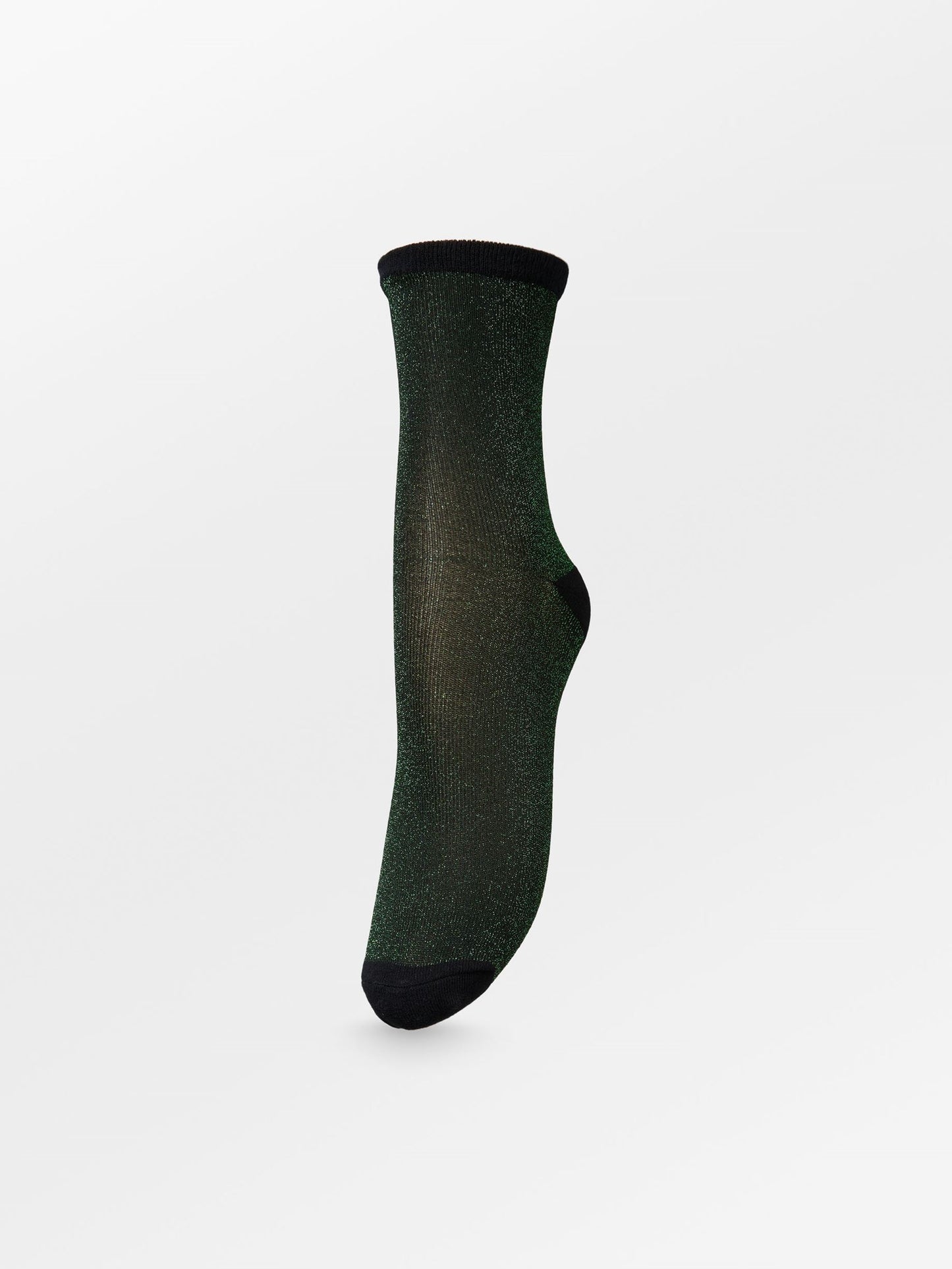 Dina Solid Glittersock - Green Socks BeckSöndergaard.no