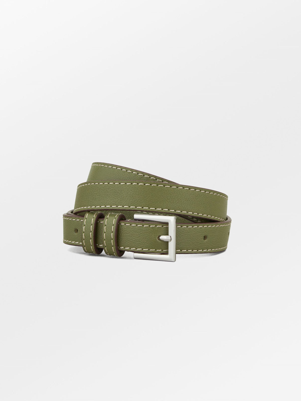Becksöndergaard, Nappa Hailey Belt - Avocado Green, clothing