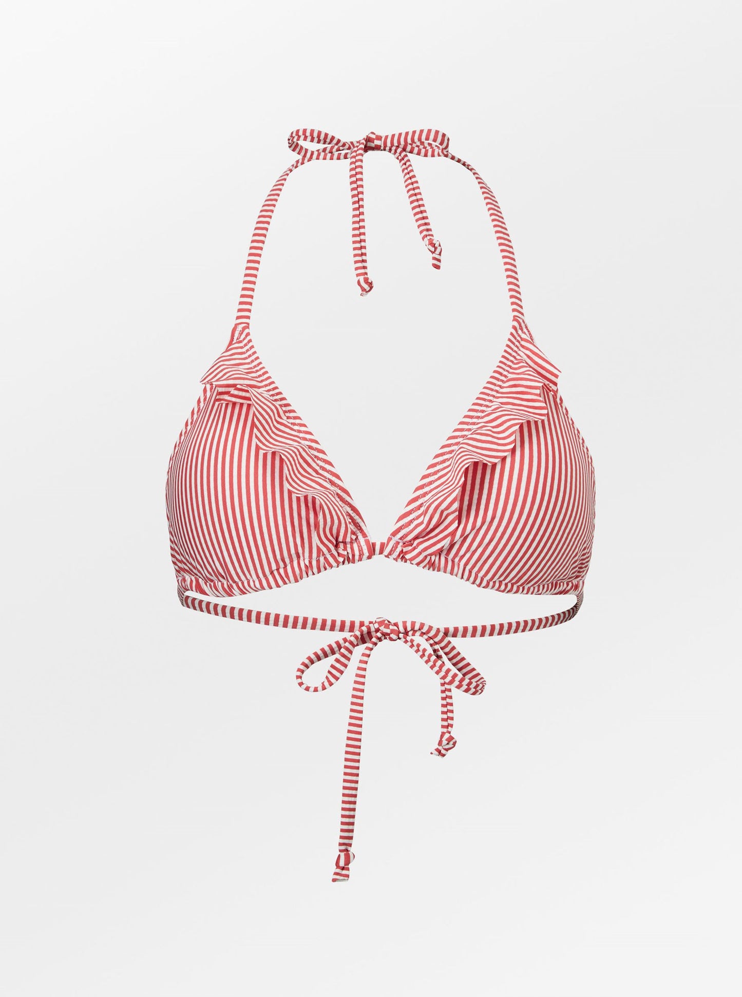 Striba Bel Frill Bikini Top - Spiced Coral Clothing BeckSöndergaard.no