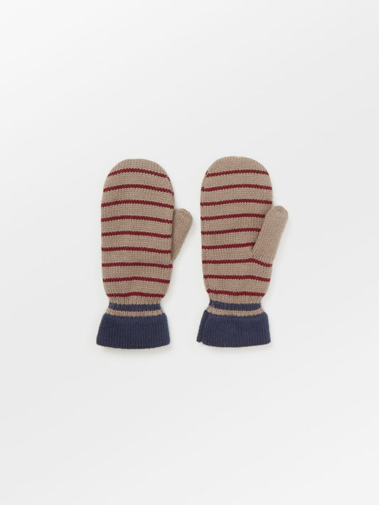 Thin Striped Emerald Mittens Clothing BeckSöndergaard.no