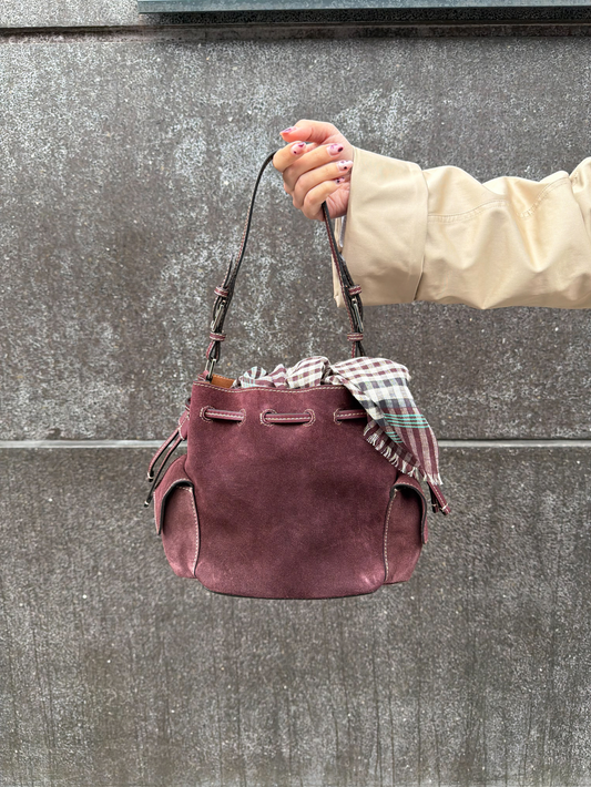 Suede Bucket Small Bag OneSize BeckSöndergaard.no