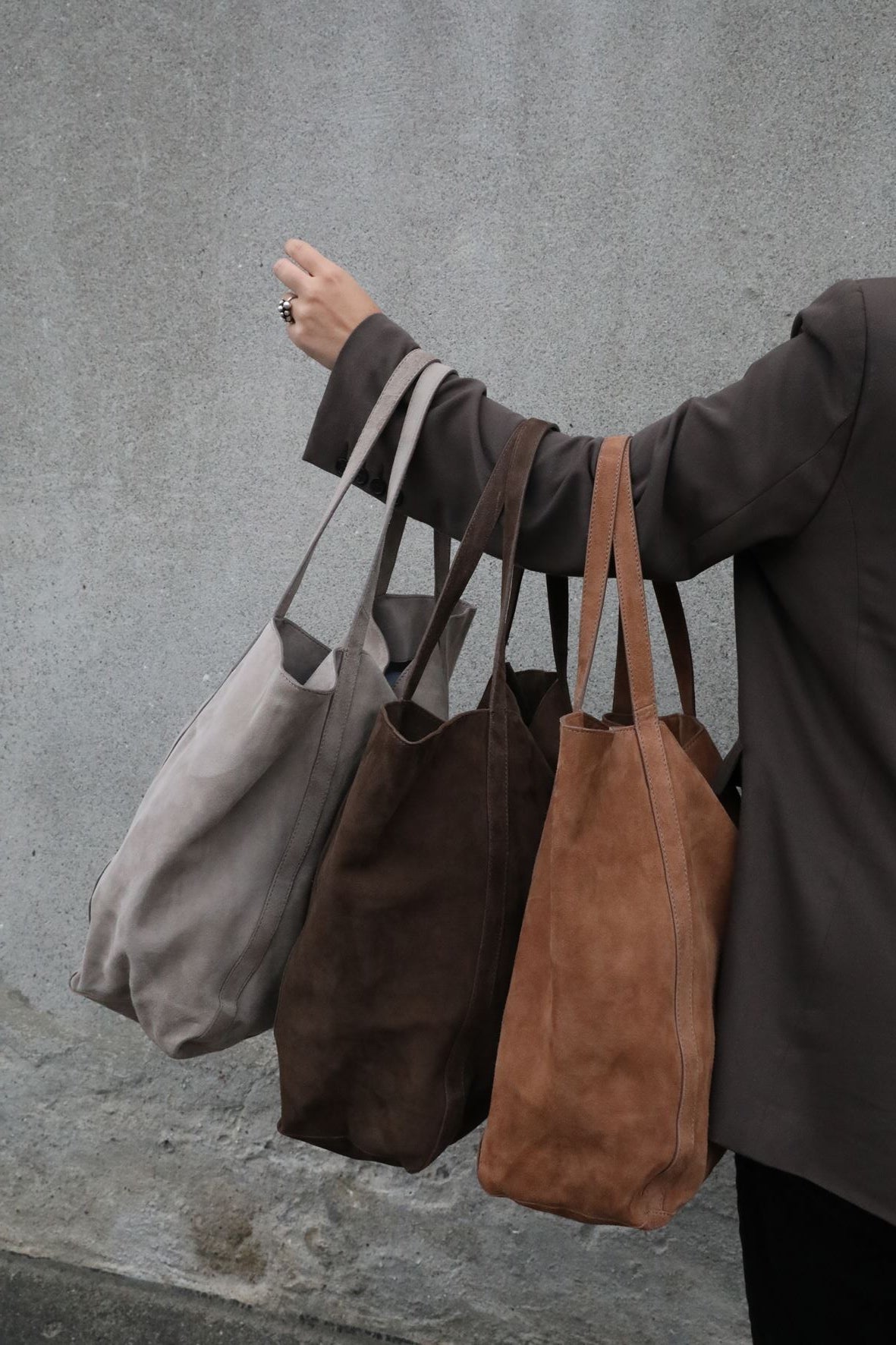 Suede Eden Shopper Bag - Brown OneSize BeckSöndergaard.no