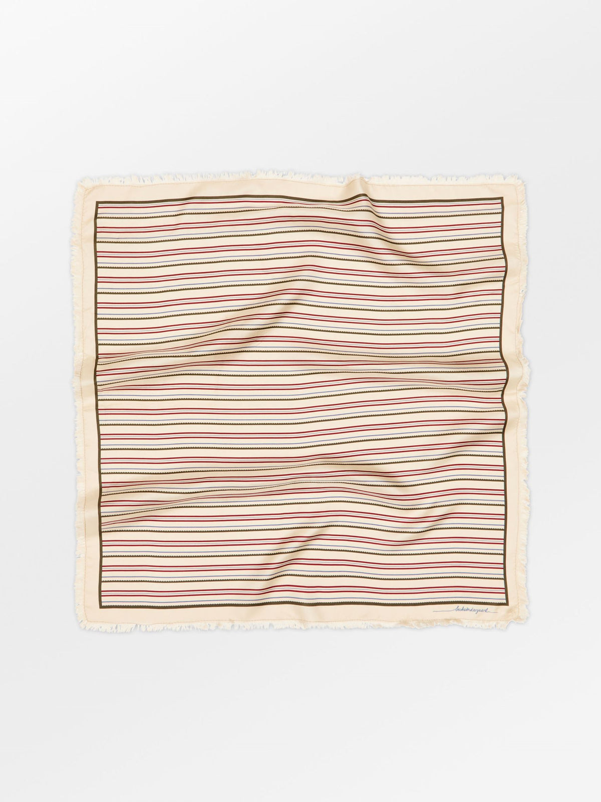 Becksöndergaard, Scallopia Striped Sia Scarf - Rosewood, onesize