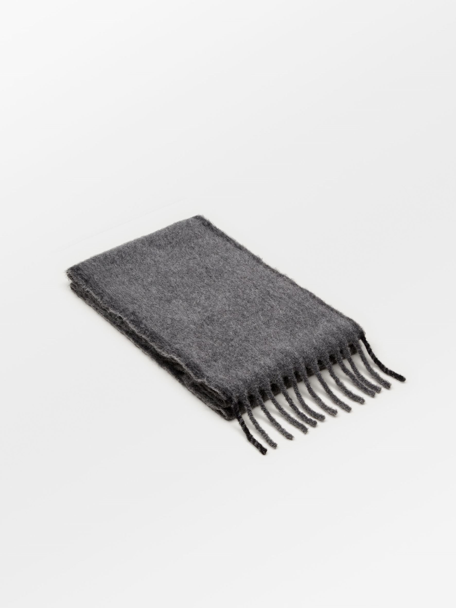 Solid Yuta Scarf - Grey OneSize BeckSöndergaard.no