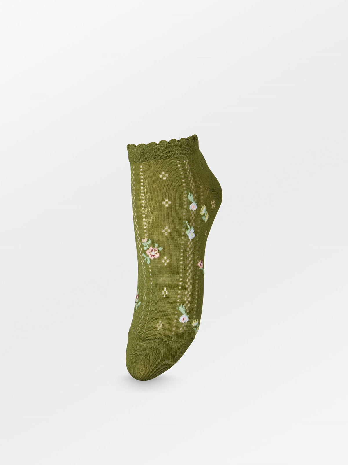Becksöndergaard, Meadora Cotta Short Sock - Avocado Green, socks