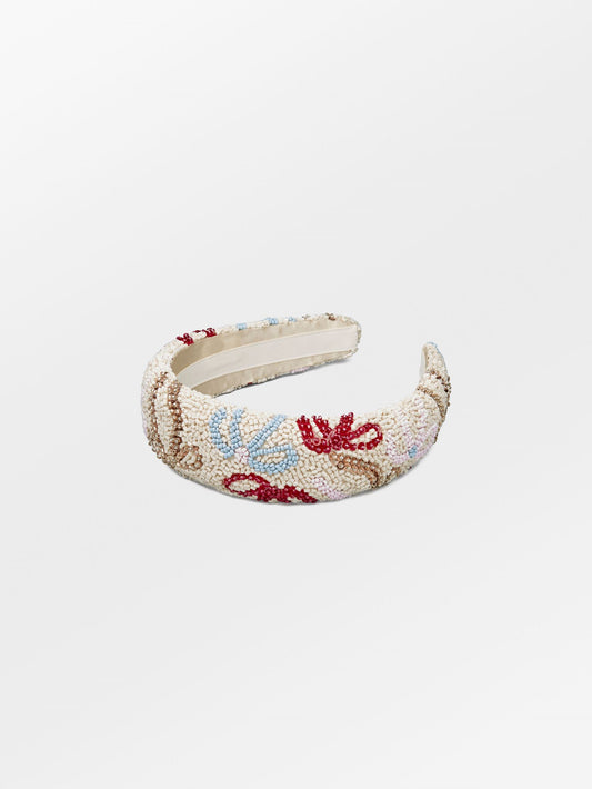 Bow Wide Beaded Hairbrace OneSize BeckSöndergaard.no