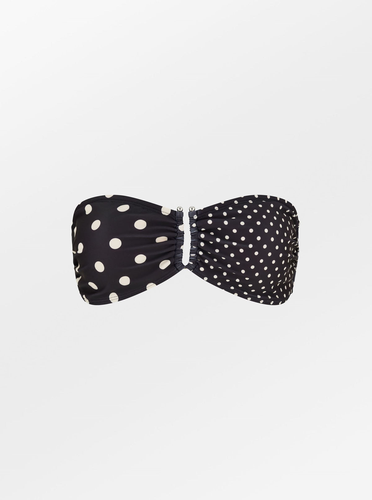 Becksöndergaard, Mixle Polka Bandeau Bikini Top - Black, clothing