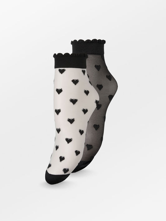 Dagmar Hearts Sock 2 pack OneSize   BeckSöndergaard.no