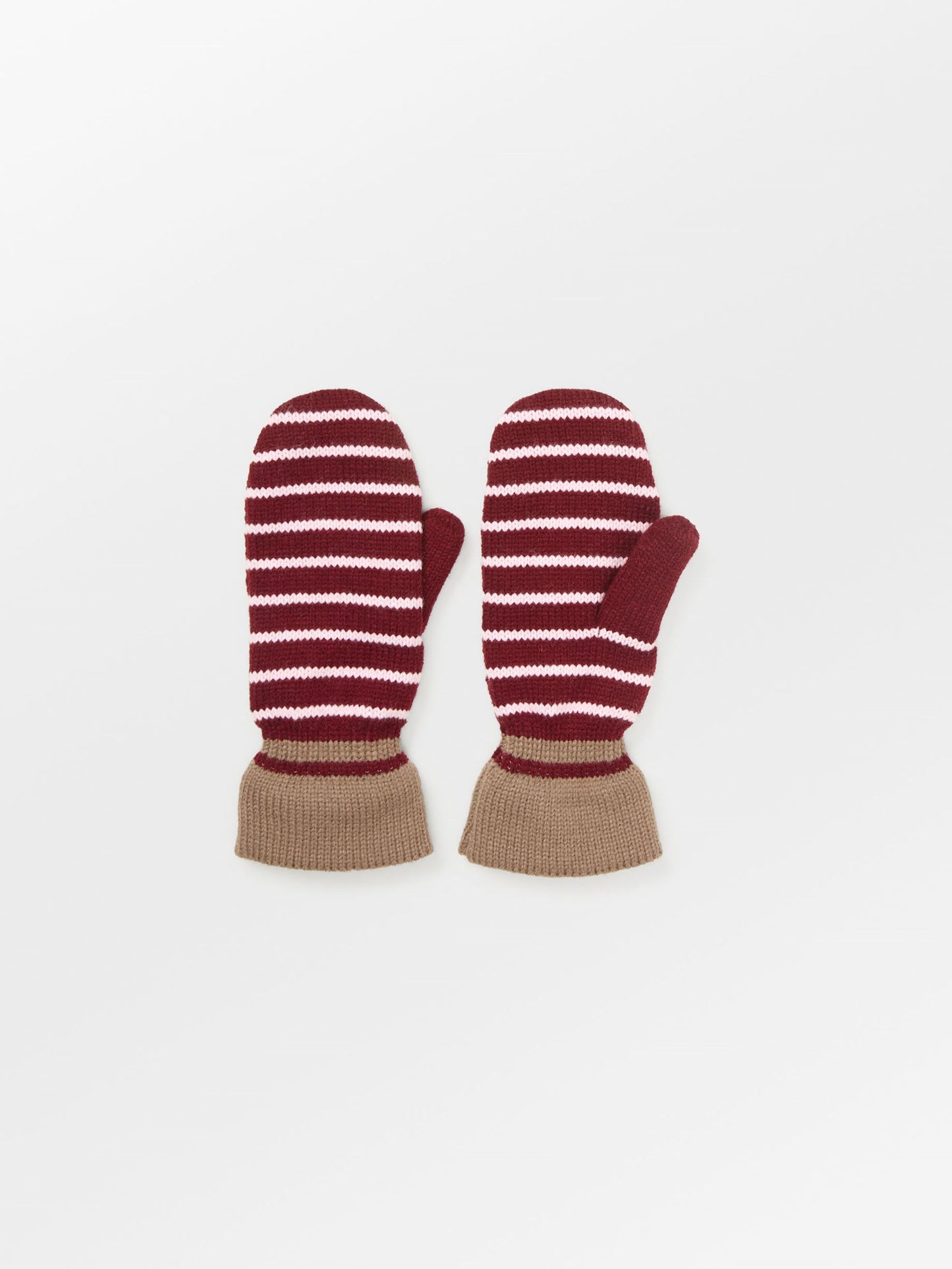 Thin Striped Emerald Mittens Clothing BeckSöndergaard.no