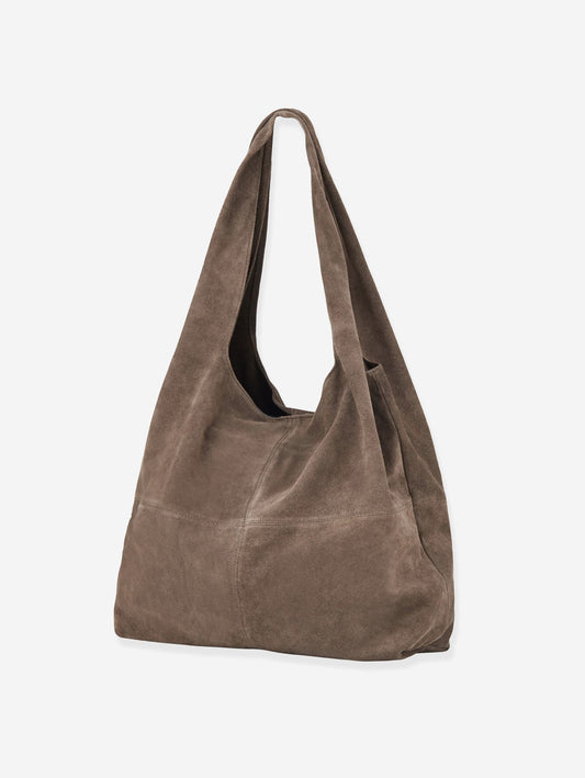 Suede Dalliea Shopper Bag - Light Brown OneSize BeckSöndergaard.no