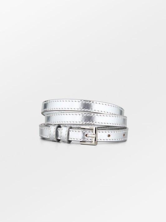 Becksöndergaard, Glaze Aria Leather Belt  - Silver, accessories, accessories, archive, archive, black week, black week