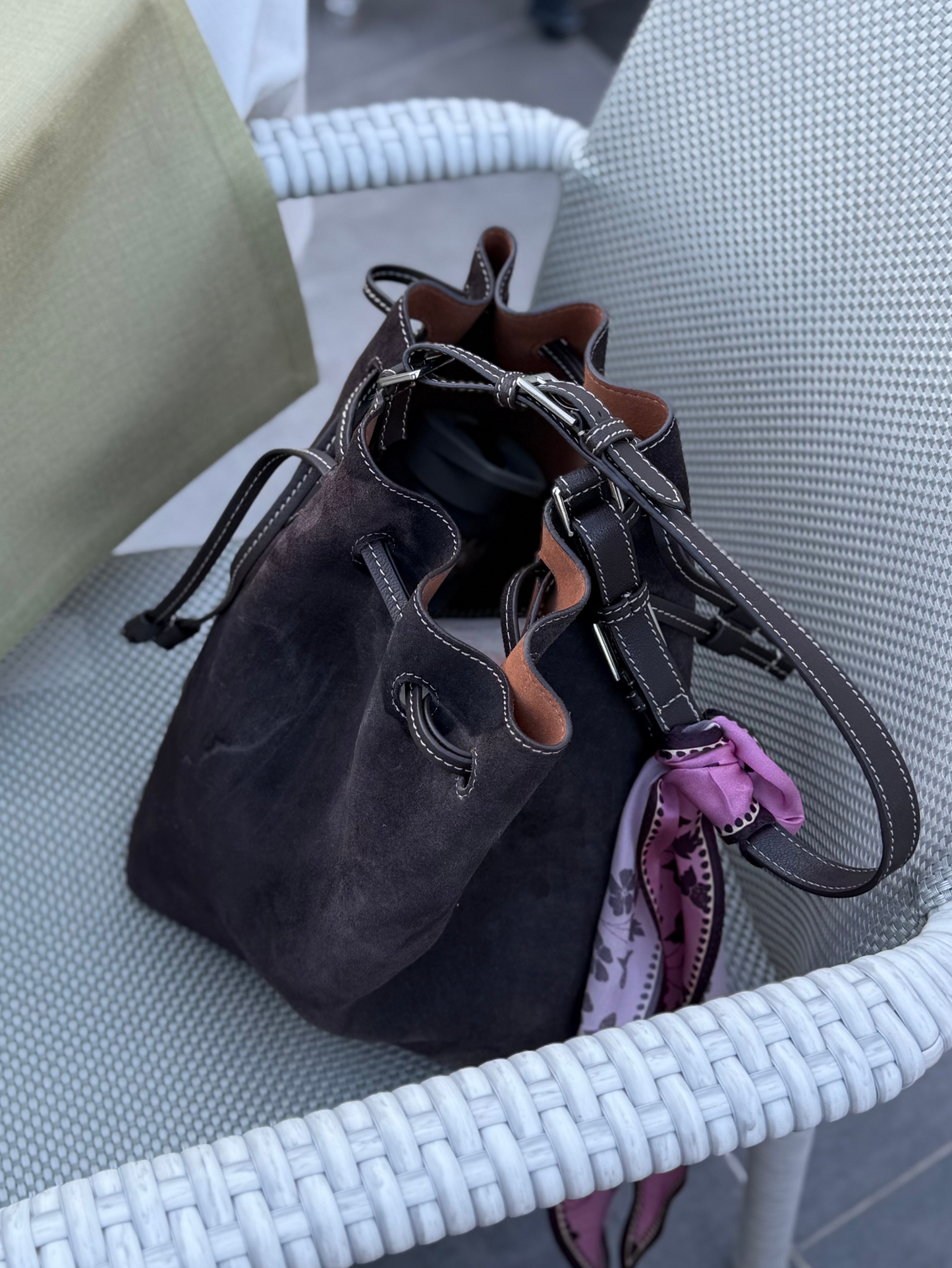 Suede Bucket Bag OneSize BeckSöndergaard.no