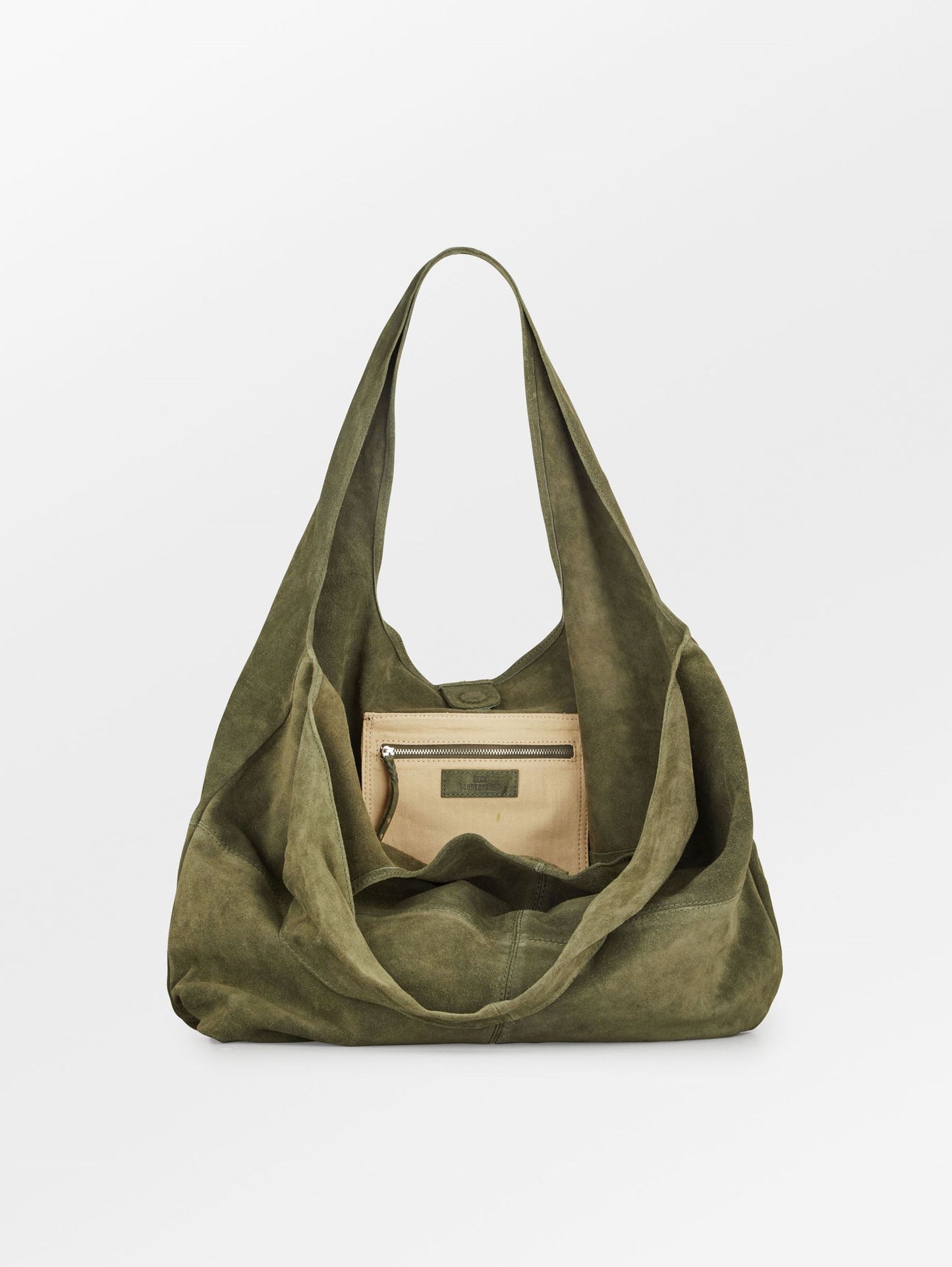 Suede Dalliea Shopper Bag - Green OneSize BeckSöndergaard.no