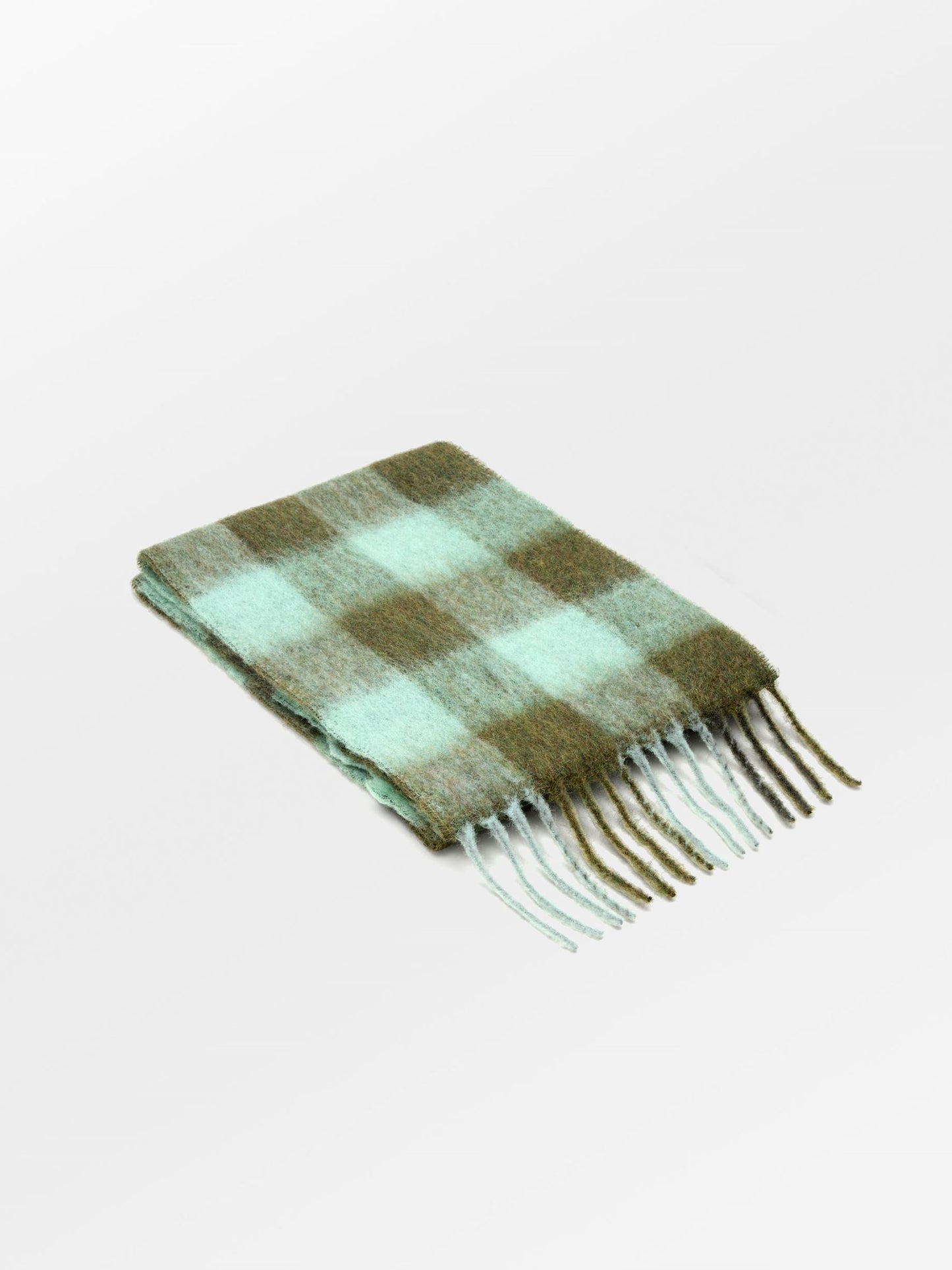 Check Mincho Scarf - Green OneSize BeckSöndergaard.no