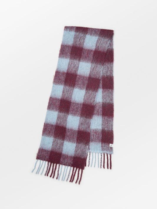 Check Mincho Scarf - Purple OneSize   BeckSöndergaard.no