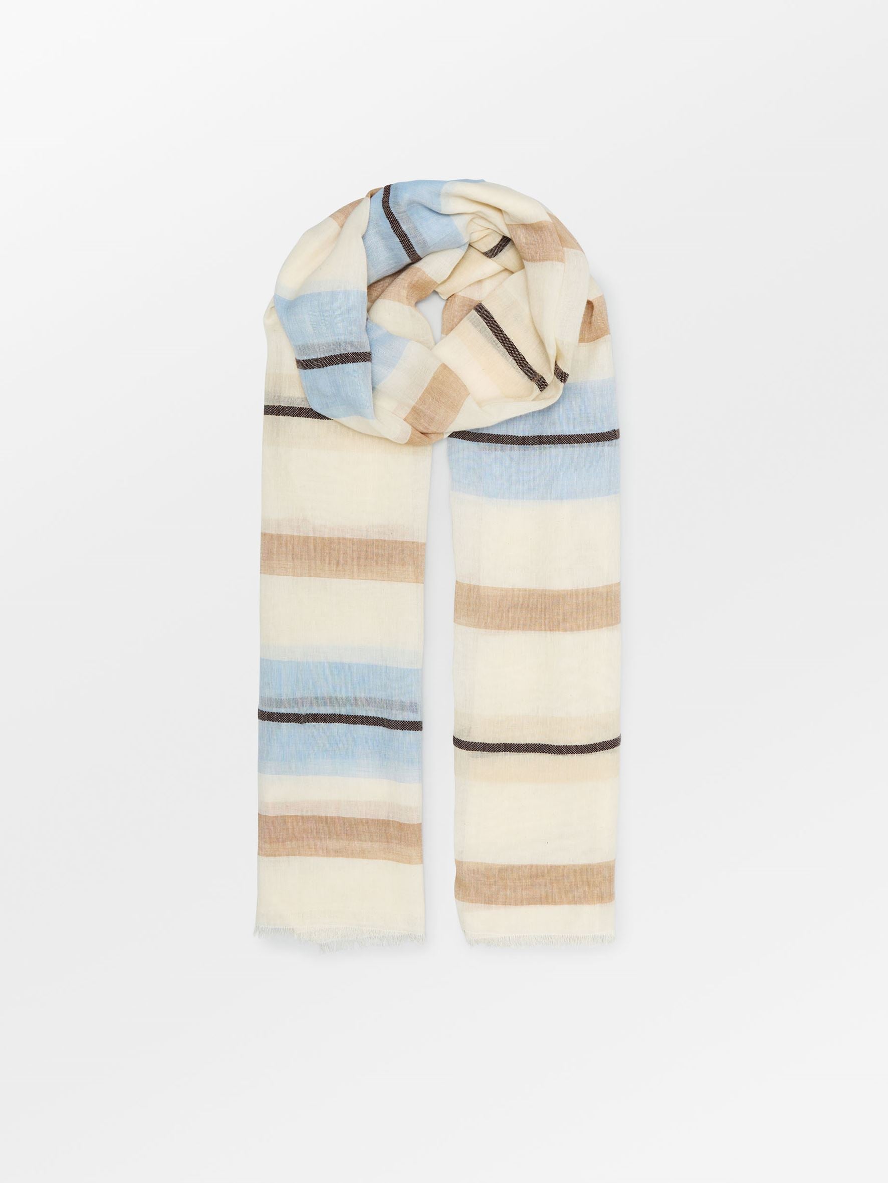 Becksöndergaard, Stripeana Cowea Scarf - Birch White, archive, archive, mid season sale, mid season sale