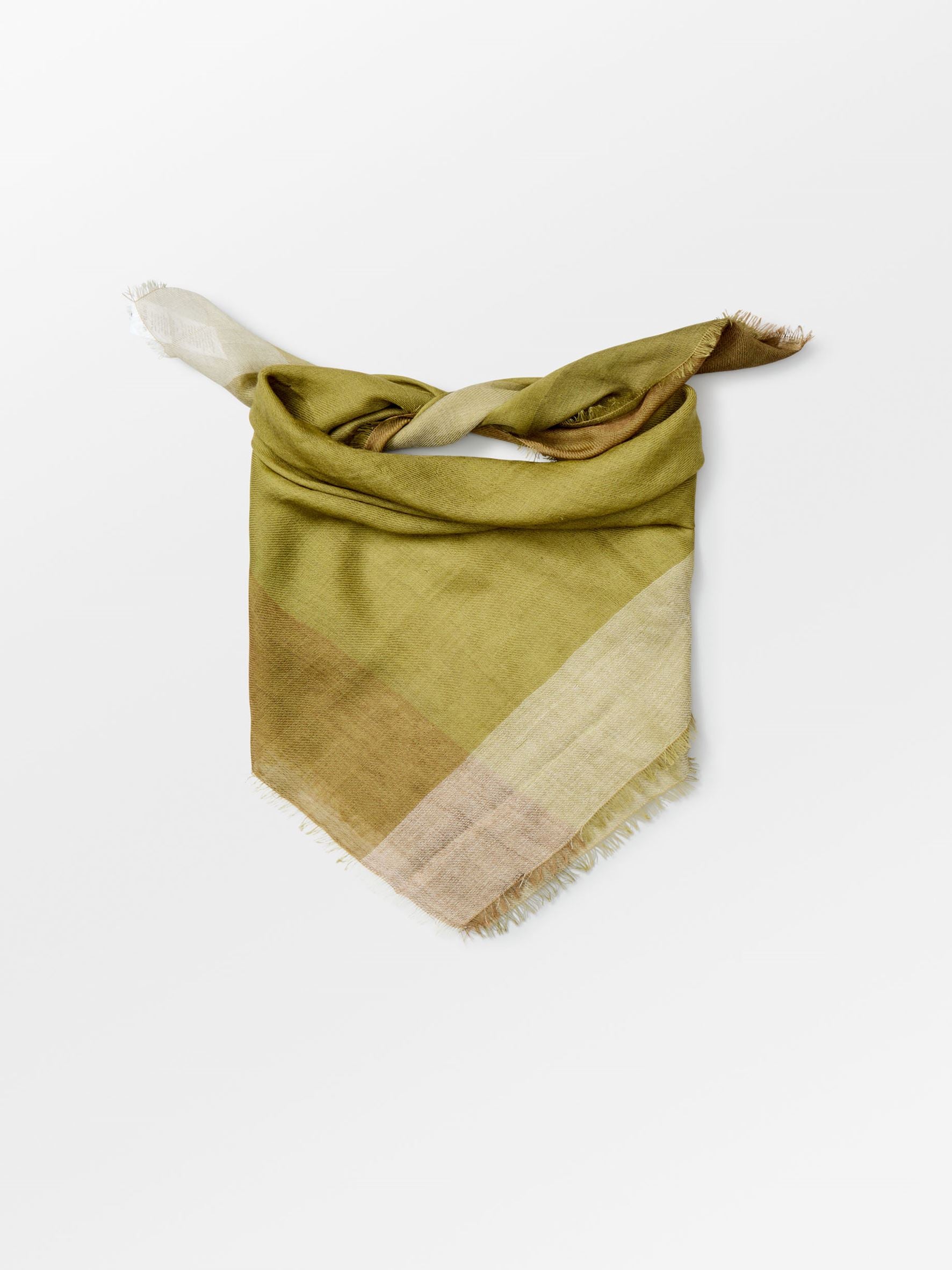 Becksöndergaard, Ekko Wica Big Scarf - Golden Cypress Green, scarves, archive, scarves, archive, scarves, scarves, scarves, scarves, black week, black week