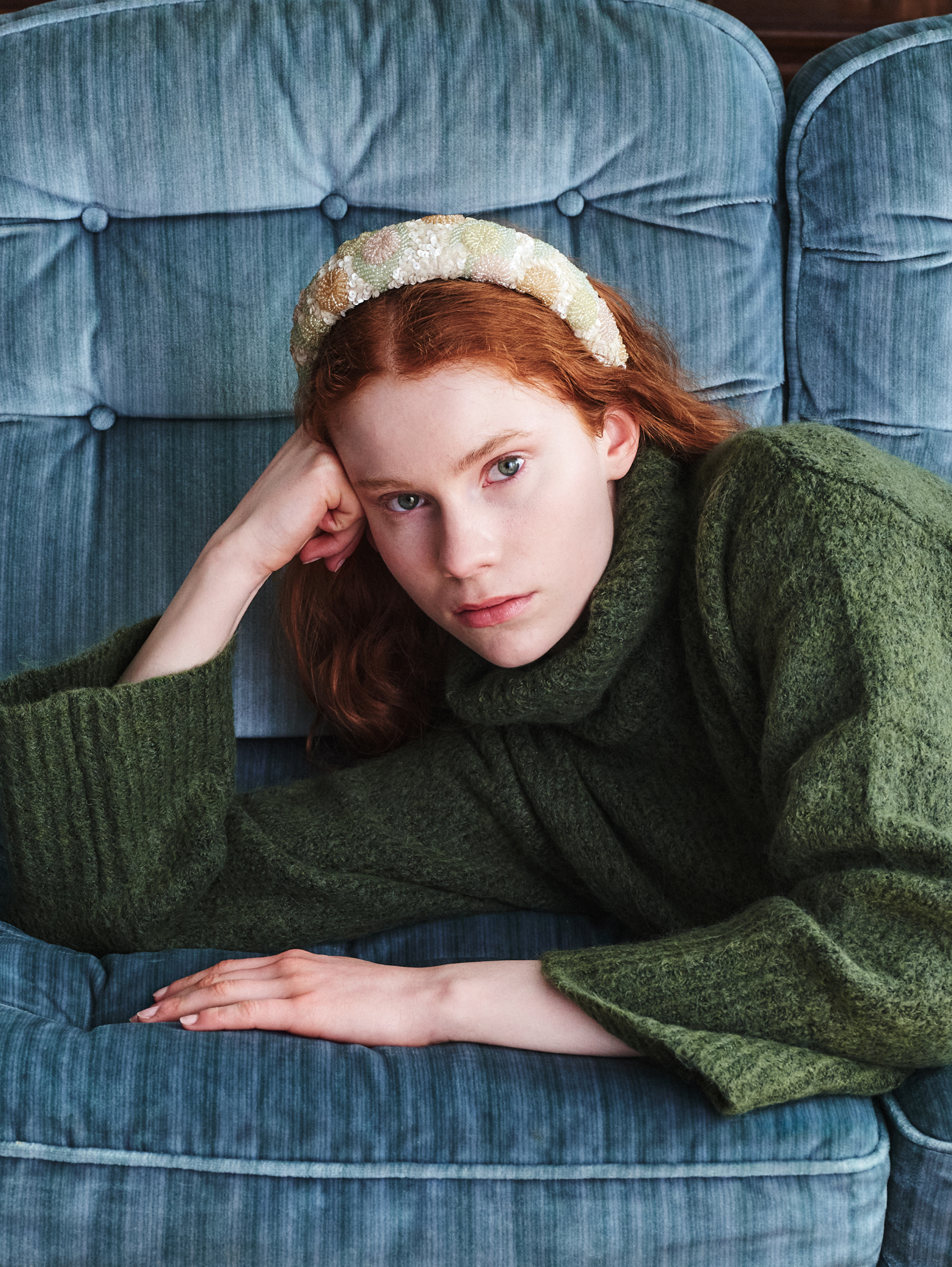 Carna Wide Beaded Hairbrace OneSize BeckSöndergaard.no